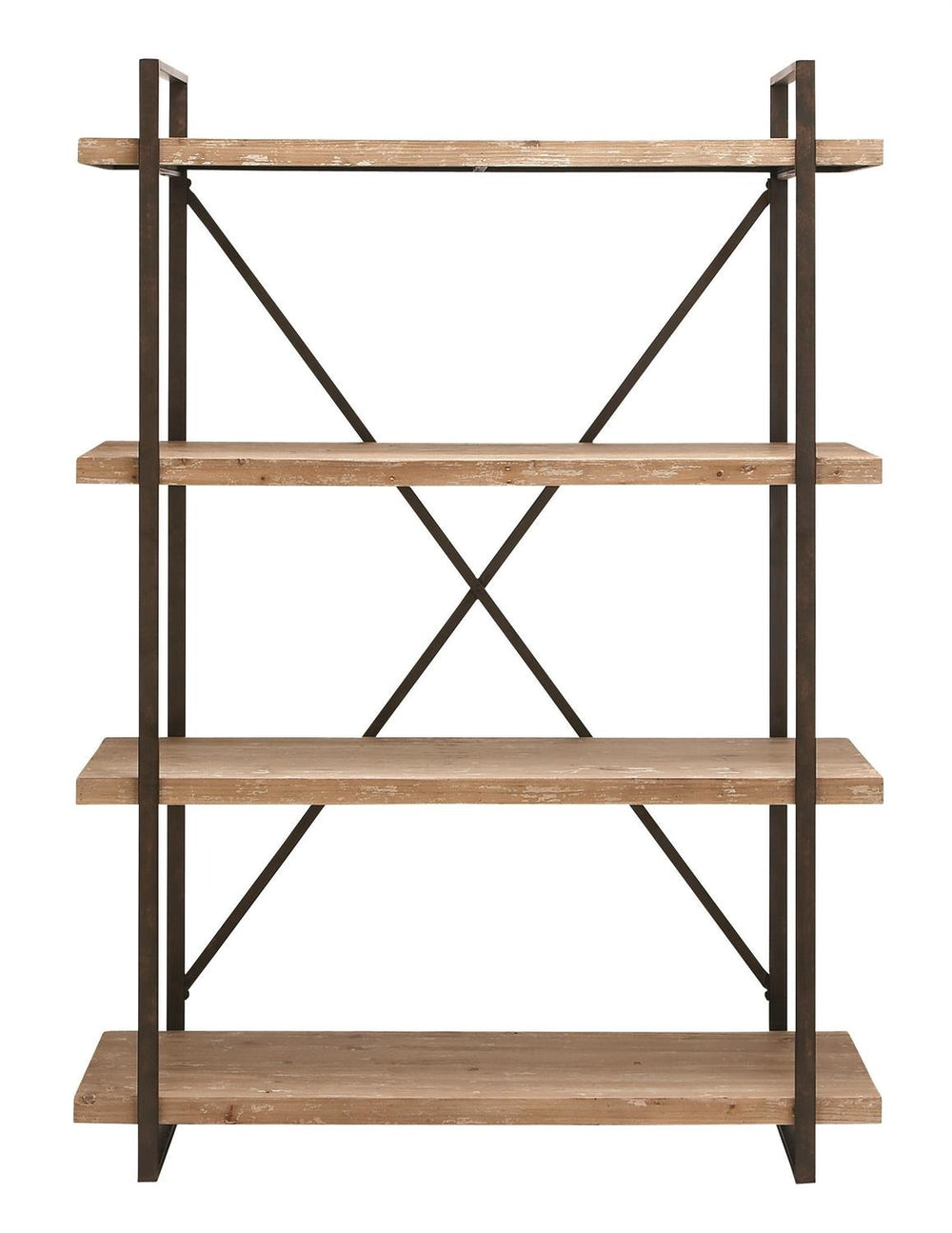 Estantería de madera marrón de 4 baldas