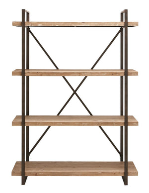 Estantería de madera marrón de 4 baldas
