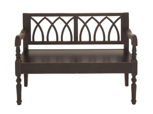 Banco de madera negra