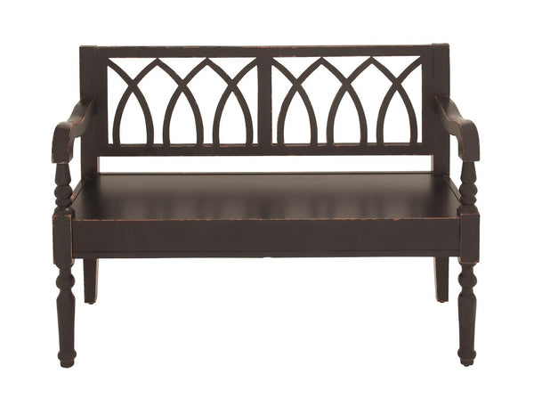 Banco de madera negra