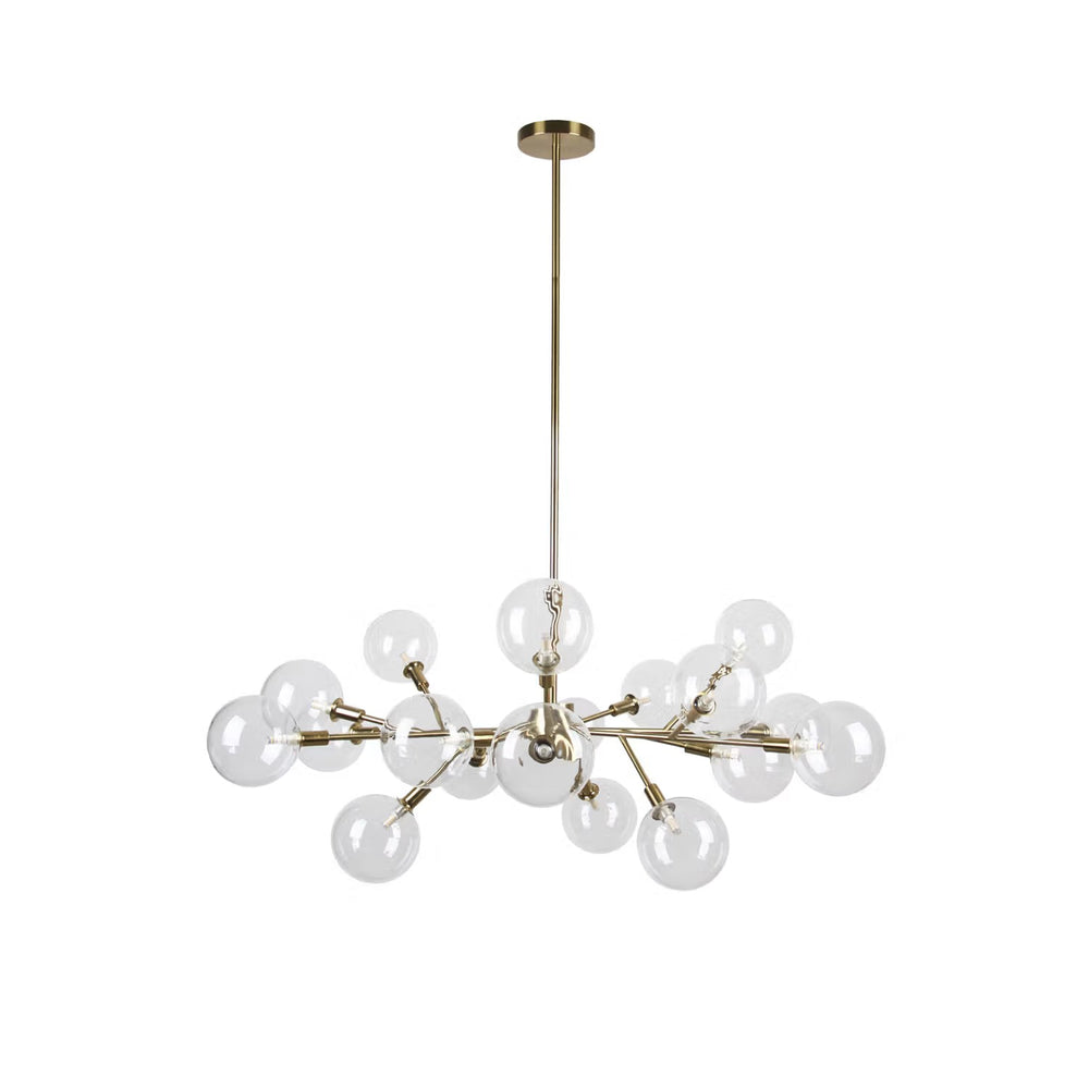 Lámpara de araña de burbujas de vidrio Beten de 12"