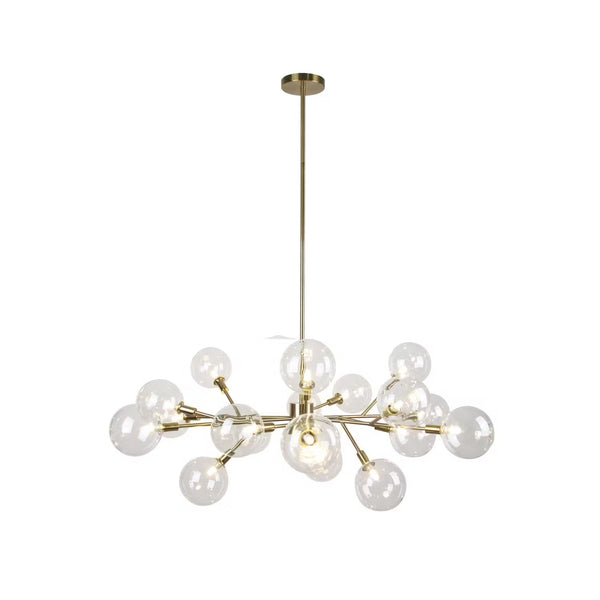 Lámpara de araña de burbujas de vidrio Beten de 12"