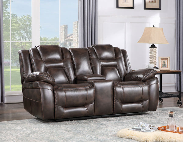 Loveseat Reclinable Dual Power Optimus con Consola