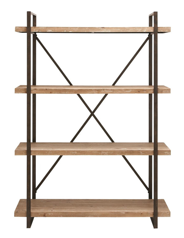 Estantería de madera marrón de 4 baldas