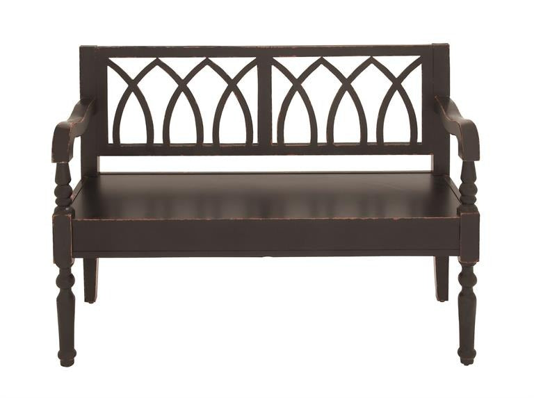 Banco de madera negra