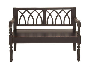 Banco de madera negra