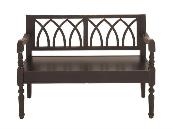 Banco de madera negra