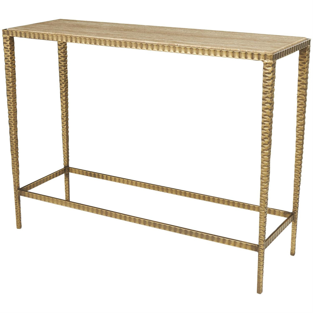 Mesa consola rectangular mármol beige