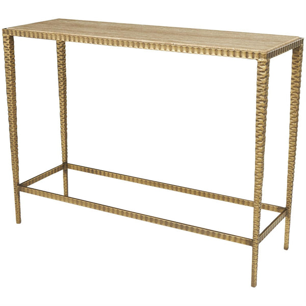 Mesa consola rectangular mármol beige