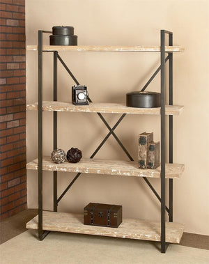 Estantería de madera marrón de 4 baldas