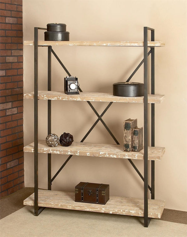 Estantería de madera marrón de 4 baldas