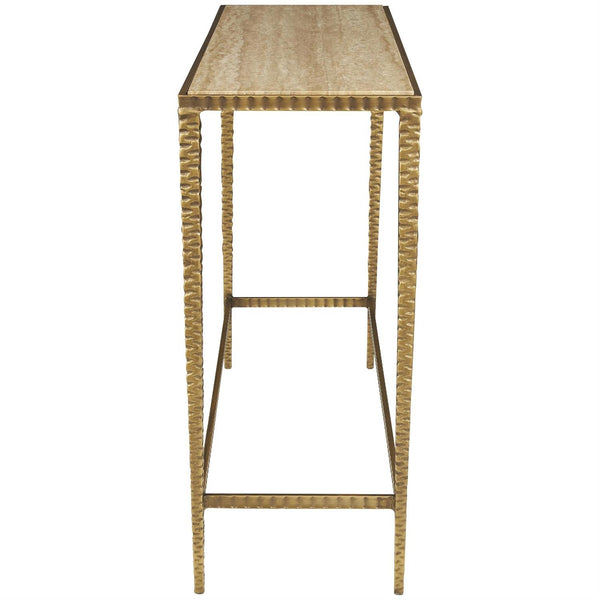 Mesa consola rectangular mármol beige