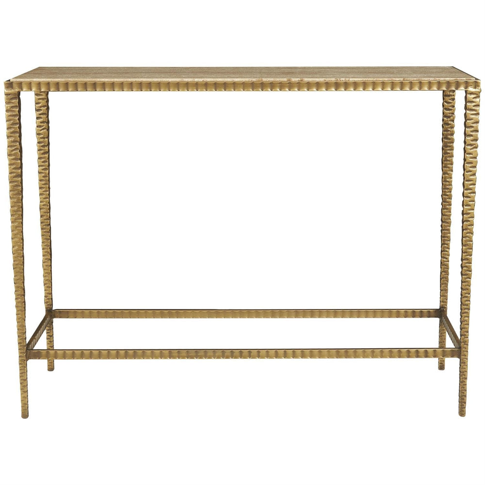 Mesa consola rectangular mármol beige