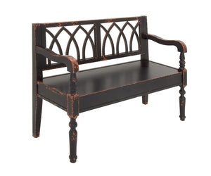Banco de madera negra