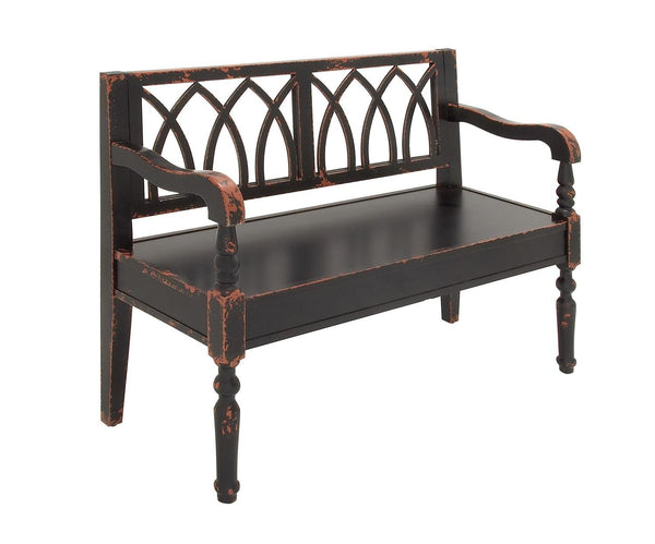 Banco de madera negra