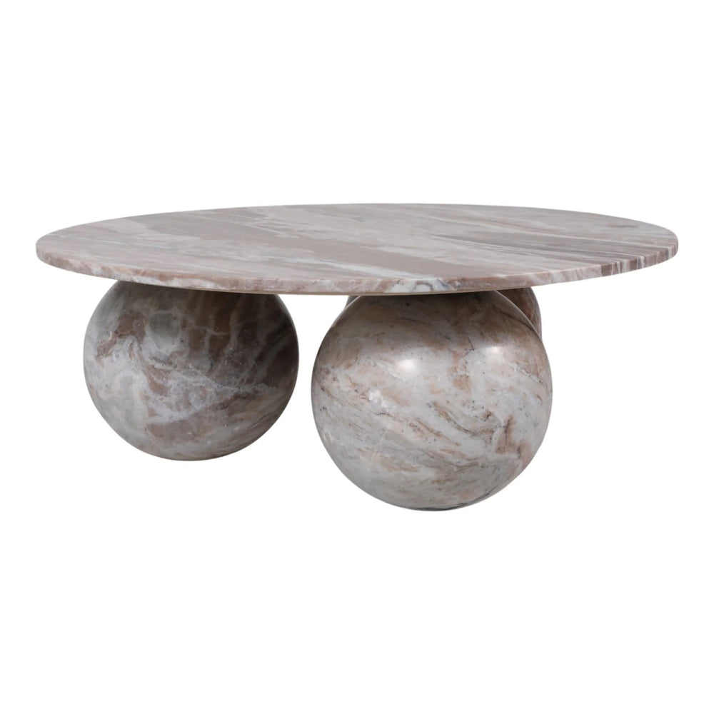 Mesa de centro esférica de mármol Laszlo de 40"