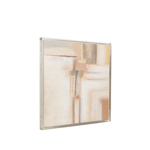 Cuadro de pared Enfield pintada a mano con marco acrílico (40″ × 40″)
