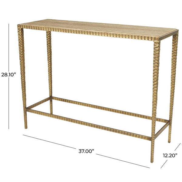 Mesa consola rectangular mármol beige