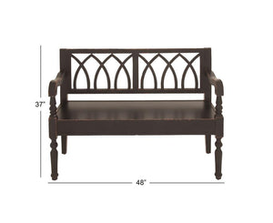 Banco de madera negra