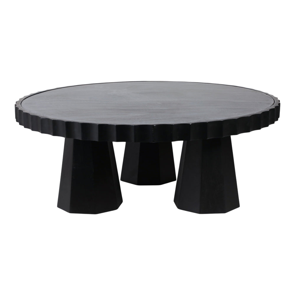 Mesa de centro Luzia de 43″ de mármol y madera metalizada