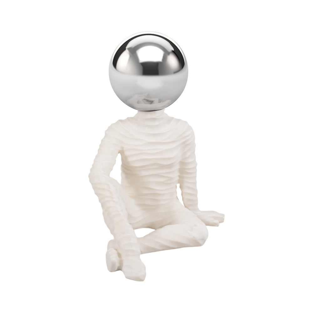 Figura de hombre sentado de resina de cuarzo
