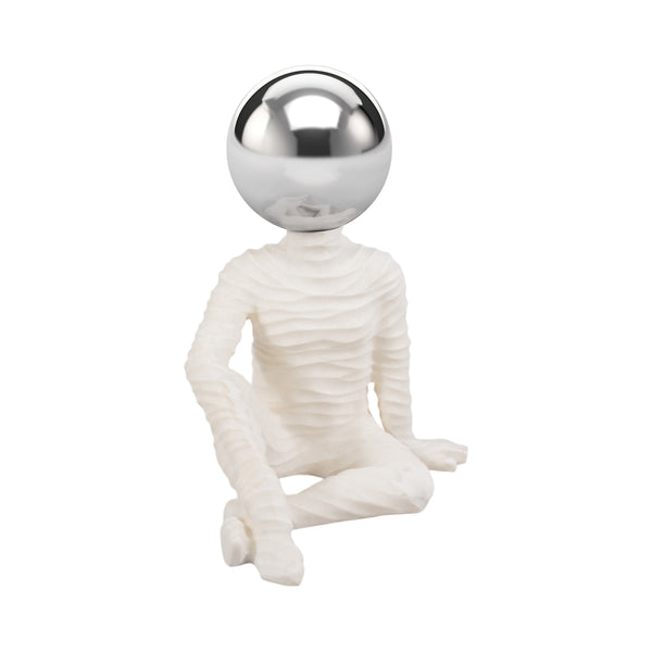Figura de hombre sentado de resina de cuarzo