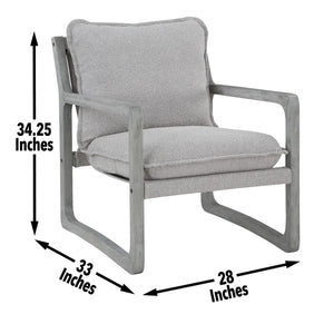 Silla decorativa tapizada Kai, gris