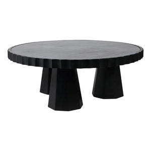 Mesa de centro Luzia de 43″ de mármol y madera metalizada