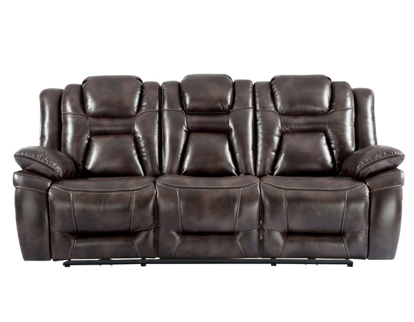 Sofá Reclinable de 3 asientos Oportuna Dual-Power con Consola Abatible
