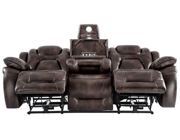 Sofá Reclinable de 3 asientos Oportuna Dual-Power con Consola Abatible