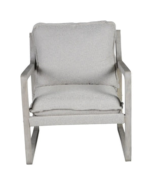 Silla decorativa tapizada Kai, gris