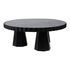 Mesa de centro Luzia de 43″ de mármol y madera metalizada