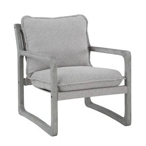 Silla decorativa tapizada Kai, gris