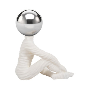 Figura de hombre sentado de resina de cuarzo