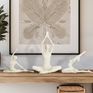 Estatua de yoga Ketsora, color blanco 19"