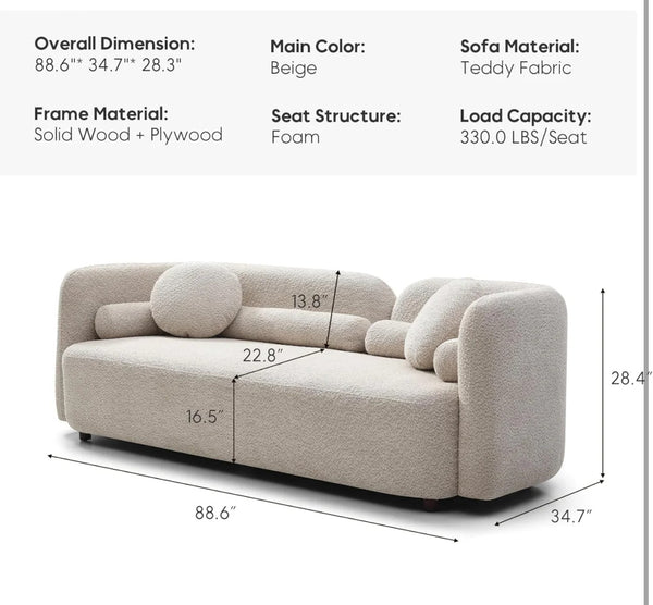 Colección de sofá Boucle de estilo japonés