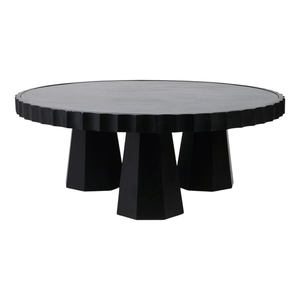 Mesa de centro Luzia de 43″ de mármol y madera metalizada