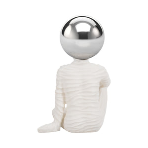 Figura de hombre sentado de resina de cuarzo