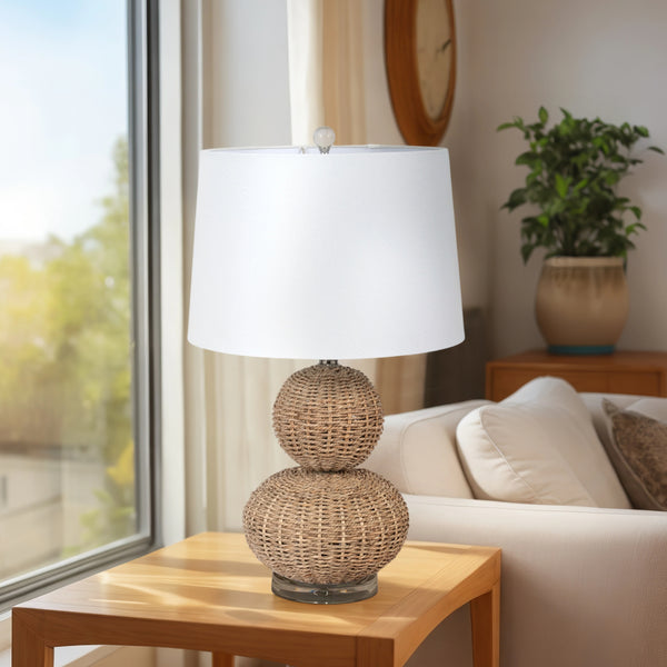 Lámpara de mesa Rattan de 25″