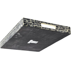 Bandeja rectangular Capiz negra