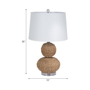 Lámpara de mesa Rattan de 25″