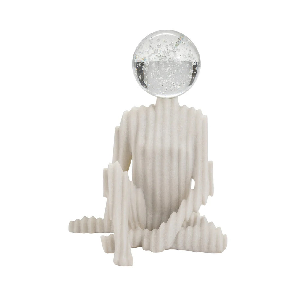 Estatua Aoraki de 14" con esfera de cristal