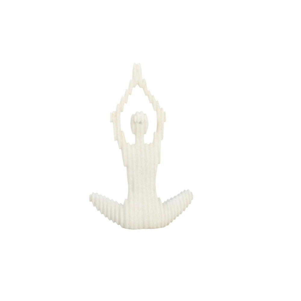 Estatua de yoga Ketsora, color blanco 19"
