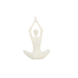 Estatua de yoga Ketsora, color blanco 19"