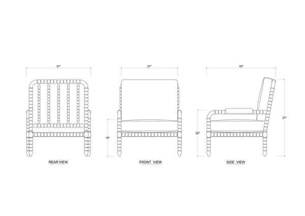 Sillón Bramble Cholet con otomana