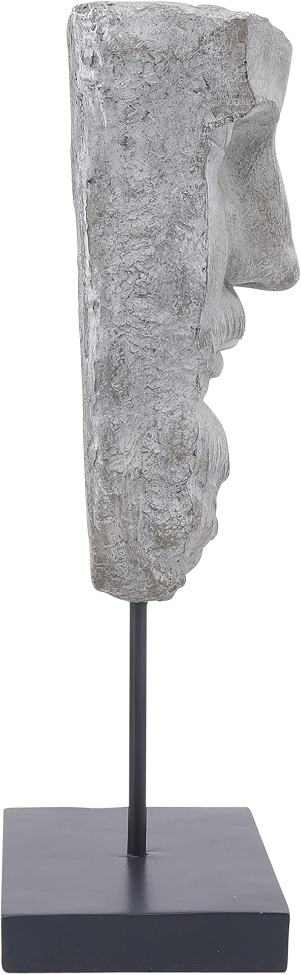 Escultura abstracta de media cara