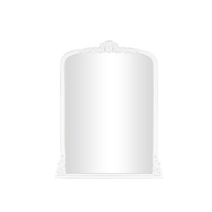 Espejo de pared arqueado de madera blanca