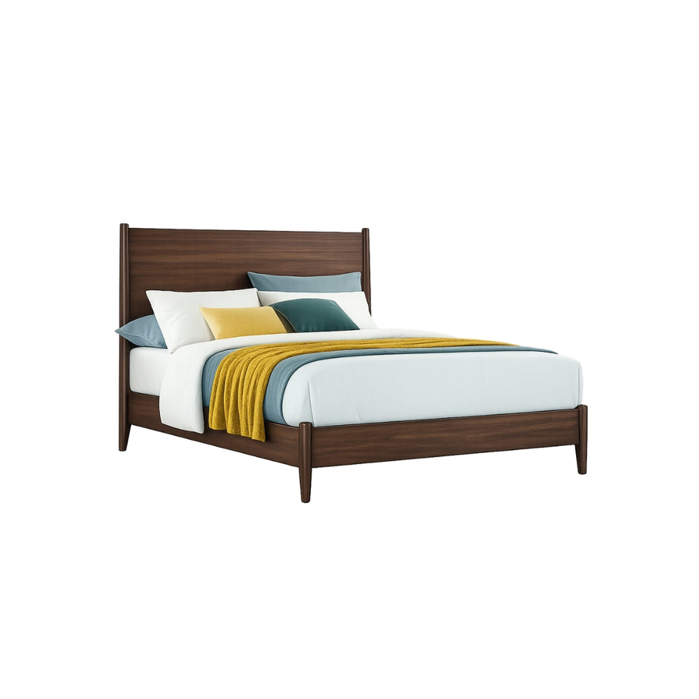 Cama Full Mid-Century Modern – Walnut